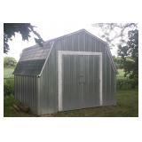 10 X 10 GALVANIZED METAL WITH SHINGLE ROOF ~ YOU MOVE