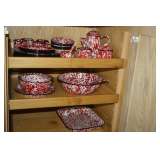 RED WHITE SPLATTERWARE