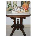 MARBLE TOP PARLOR TABLE