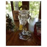 2 CRYSTAL CANDLE HOLDERS