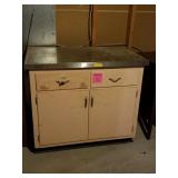 VINTAGE METAL TOP CABINET
