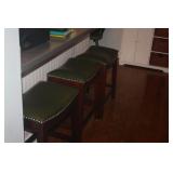 LEATHER TOP BAR STOOLS