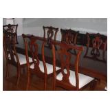 THOMASVILLE CHIPPENDALE DINING ROOM TABLE N 8 CHAIRS
