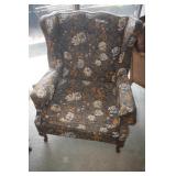 WING BACK CHAIR FADING TO FABIC $20
