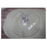 GLASS SERVING PLATE 10 INCHES $5