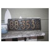 1930 LICENSE PLATE