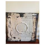 ANTIQUE CEILING TIN FRAMED