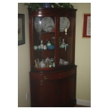 MAHOGANY CORNER CHINA HUTCH