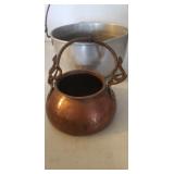 ANTIQUE HAMMERED COPPER WITH IRON HANDLE