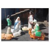 VINTAGE BLOW MOLDS NATIVITY SCENE