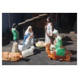 VINTAGE BLOW MOLDS NATIVITY SCENE