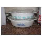 PYREX SNOW FLACK + CORNINGWARE