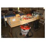 TABLE / WORK TABLE ON WHEELS ~ PLUS ELECTRIC ITEMS