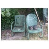 VINTAGE METAL YARD CHAIRS