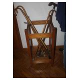 VINTAGE CANES AND HOLDER