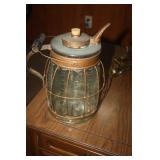 SUPER COOL GLASS . WIRE . WOOD  CONTAINER