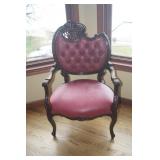 TWO RED LEATHER CHAIRS