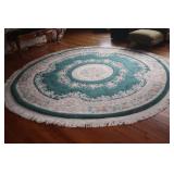 ROUND WOOL PILE AREA RUG