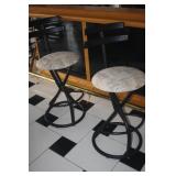 6 WROUGHT IRON BAR STOOLS
