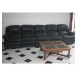 RECLINING LEATHER SOFA WITHOUT CORNER UNITS