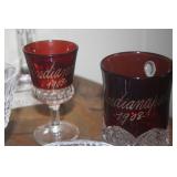 ANTIQUE 1908 RUBY RED GLASS