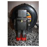 MADE IN JAPAN ~ VINTAGE ROBOT ~ BATTERY OP METAL HOUSE DINO ROBOT 