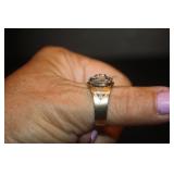 10K WITH DIAMOND MASONIC RING