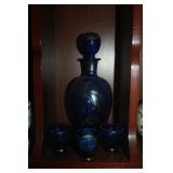 BLUE BOHEMINE DECTANTER SET