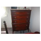 VINTAGE MAHOGANY CHEST ON CHEST