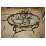 WROUGHT IRON / GLASS COCKTAIL TABLE