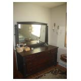 DRESSER WITH SWIVEL MIRROR