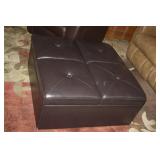 LEATHER OTTOMAN / COFFEE TABLE WITH STORAGE