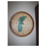 18" 3D LAKE MICHIGAN WALL CLOCK