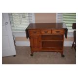 TELL CITY ROCK HARD MAPLE SERVING CART