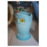VINTAGE EAPG GLASS OWL CREAMER  