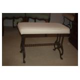 ANTIQUE WROUGHT IRON RADIO BENCH