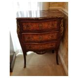 ANTIQUE 3 DRAWER WITH MARBLE TOP 