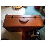 VINTAGE WOOD TRAVELING TRUNK