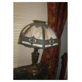 VINTAGE SLAG GLASS LAMP