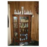 ANTIQUE OAK CURIO CABINET