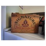Vintage Signature Stroh wooden box with slide lid
