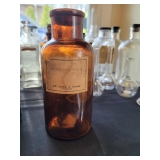 Vintage pharmaceutical bottles with stoppers 