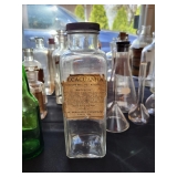 Vintage pharmaceutical bottles with stoppers 