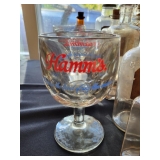 vintage Hamms beer goblet