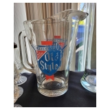 Old Style glass pitcher