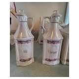 Vintage lusterware porcelain canister set 