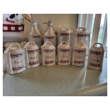 Vintage lusterware porcelain canister set 