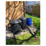 garbage cans with lids rainwater barrel