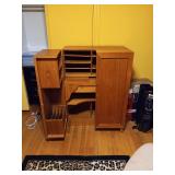 Danish modern teak “desk in a box” secretary