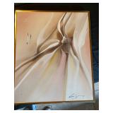 painting - acrylic on canvas abstracted gull form